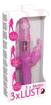 You2Toys Rabbit Dual Pleasure Pink Multi-Motor Intimate Device 22cm