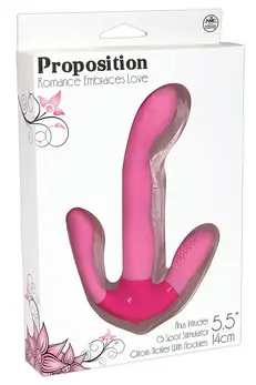 You2Toys T-shaped Intimate Device Silicone Pink 3-Speed Vibration 2-in-1