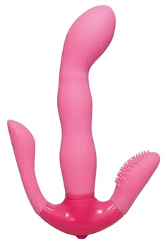 You2Toys T-shaped Intimate Device Silicone Pink 3-Speed Vibration 2-in-1