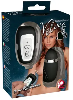 You2Toys Velvet Black Remote Control Wireless Egg 7 Modes 6cm