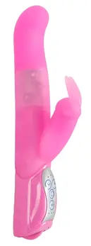 Smile Pearl Bunny Pink Rotating Silicone Intimate Massager 26cm