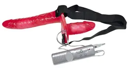 Bad Kitty Duo Vibrating Strap-On System, Double Stimulation, Black