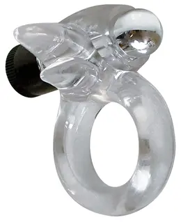 Silver Bird Intimate Ring with Vibrating System, Transparent, 2.5 cm