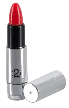 You2Toys Kiss Me Lipstick Mini vibrator, više brzina, Crvena/Crna, 8.7cm