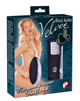 Velvet Black Bullet od You2Toys - 4-nivoa žičana vibracija, 6 cm, ABS/PU