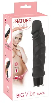 Nature Skin Big Vibe Black Fleksibilni Vibrirajući Model 23cm TPR