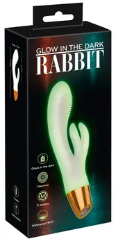 You2Toys Glow Rabbit Rechargeable Silicone Intimate Device, 19.5 cm
