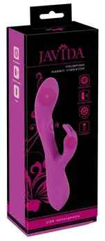 Javida Thumping Rabbit Vibrator - Dvostruki Motor, Silikon, USB Punjiv