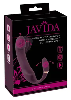 Javida Bendable Dual-Action Vibrator with Adjustable Flexible Arm 18.7 cm