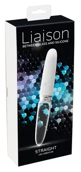Liaison Straight LED Dual-Ended Glass & Silicone Intimate Massager 17.7cm
