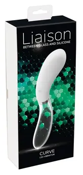 Liaison Curve LED Dual-End Glass & Silicone Massager 20.5cm