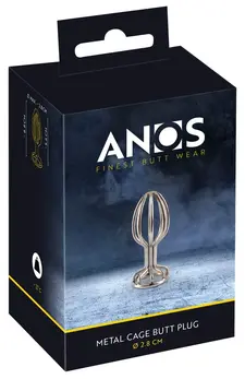 ANOS Stainless Steel Cage Plug 2.8 cm - Hollow Design, 6.8 cm Length