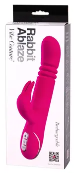 Vibe Couture Ablaze Dvostruki Vibrator sa Grejanjem i Pokretom, 23.5cm