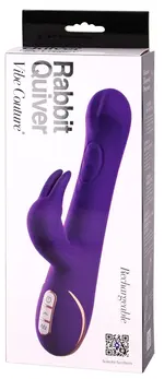 Vibe Couture Quiver Rabbit Model, Flexible, Soft Touch, 21.4 cm, Purple