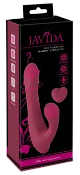Javida RC Rotating Rabbit Dual Motor Vibrator Pink 20.6 cm