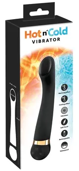 You2Toys Hot 'n Cold Vibrator Black - Multi-Temperature Massage, 21.6 cm