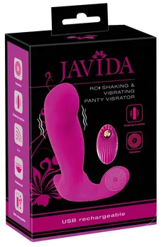 Javida RC Wireless Panty System with Shaking & Vibration, 14.7 cm, Pink