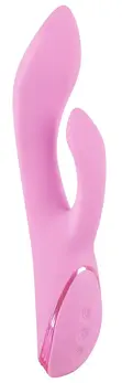 Sweet Smile Nodding Rabbit Flexible Silicone Dual Motor Vibrator 21.5cm
