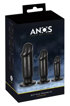 ANOS Analni Plug Trening Set 3 Veličine Fleksibilni PVC Usisna Baza