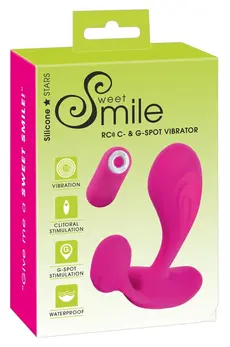 Sweet Smile RC Fleksibilni Silikonski Vibrator sa Dva Motora, Ružičasta, 11 cm