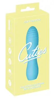 Cuties 3rd Gen Mini Vibrating Massager Blue Silicone Compact 10 Modes