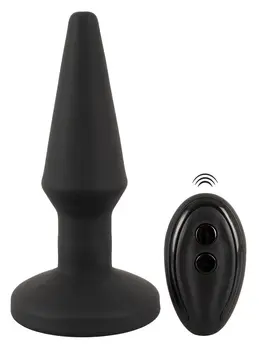 ANOS RC Inflatable Plug - Wireless, Silicone, Expandable, Black, 14.5 cm