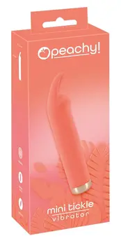 Peachy Mini Tickle Vibrator Pastel USB Rechargeable Soft Touch 15.4cm