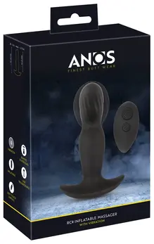 ANOS RC Inflatable Plug with Remote - Soft Touch, 10 Modes, Black