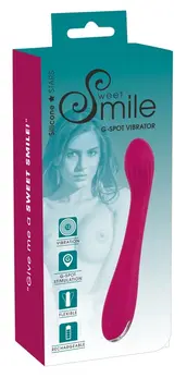 Sweet Smile Zakrivljeni Stimulator G-Spot, 12 Režima, USB, Ljubičasta, 20 cm