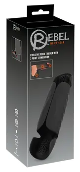 Rebel Intimni Trener 3-Tačkasti Vibrirajući Silikon, 22.1 cm, Crna
