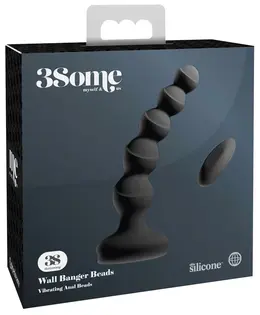 Pipedream Wallbanger Beads Remote Vibrating Silicone System, Black