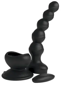 Pipedream Wallbanger Beads Remote Vibrating Silicone System, Black