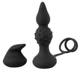Rebel RC Intimate Double Ring Set with Vibrating Plug & Remote Control