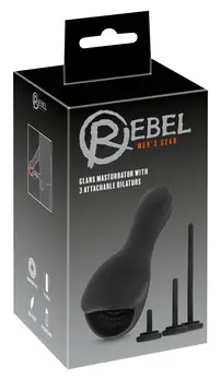 Rebel 3Di Uređaj za Stimulaciju Glansa sa Fleksibilnim Dilatatorima, Crni
