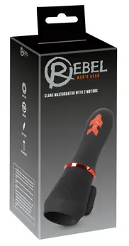 Rebel Dvomotorni Intimni Stimulator Kompaktni Vodootporan Crni 16.9cm