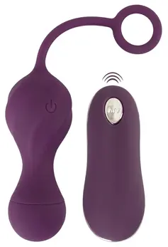 Sweet Smile RC Dual Silicone Pelvic Trainer Balls, 10 Modes, 73g, Pink