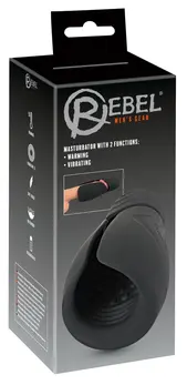 Rebel Intimate Device 2-in-1 Vibrating & Warming, 15 cm, Black