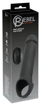 Rebel RC Intimni Produžni Rukav 8cm Vibrirajući Crni Podesiv