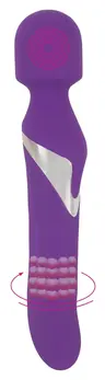 Javida Wand & Pearl Dvostrani Vibrator Silikon 24cm USB Punjiv