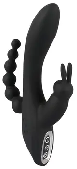 Smile Trostruki Multi-Zona Vibrator sa Zecom i Perlama, 20.8 cm, Ljubičasti