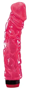 You2Toys Veliki Jelly Fleksibilni Vibrator, Više Brzina, Efekat Šljokica, 23cm