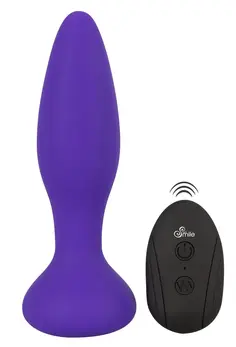 Sweet Smile RC Anal Plug Liquid Silicone 10 Modes Black 14.5cm