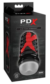 PDX Elite Air Tight Frosted Manualni intimni uređaj, Transparentni 19.1 cm