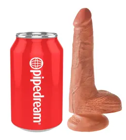 King Cock Model 6 with Suction Cup, Tan, 15.2 cm, PVC