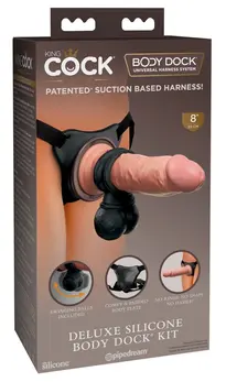 King Cock Elite Deluxe Silicone Body Dock Kit sa podesivim remenom