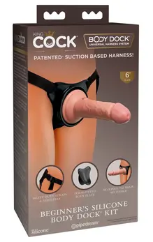 King Cock Elite Body Dock Beginner Kit - Podesivi silikonski sistem 17.8 cm