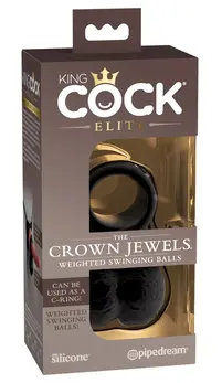 King Cock Elite TCJ Otežani ljuljajući prsten sa lopticama Dual Density Silikon