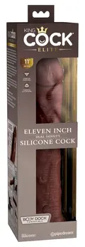 King Cock Elite KCE 11 Dual Density Silicone Model Brown 29.5 cm
