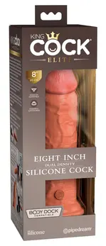 King Cock Elite KCE 8 Dual Density silikonski model Tan 22 cm
