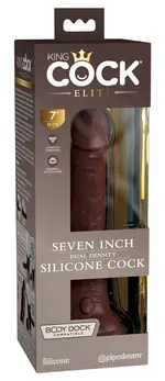 King Cock Elite KCE 7 Dual Density Intimate Model Brown 21 cm